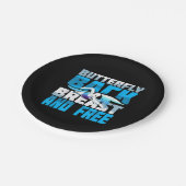 Zwemende gift voor zwemmers papieren bordje (Gekanteld)