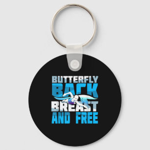 Zwemende gift voor zwemmers sleutelhanger