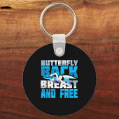 Zwemende gift voor zwemmers sleutelhanger (Voorkant)