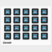 Zwemende gift voor zwemmers vierkante sticker (Vel)