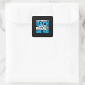 Zwemende gift voor zwemmers vierkante sticker (Tas)