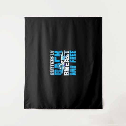 Zwemende gift voor zwemmers wandkleed (Voorkant)