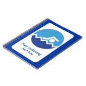 Zwemende giften, zwemmer op een blauwe cirkeldouan notitieboek (Linkerzijde)