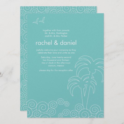 Zwemende golven Beach Weddenschap Kaart (Voorkant / Achterkant)