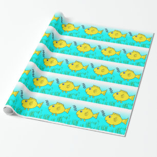 Zwemende goudvis cadeaupapier