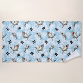 Zwemende haaien, Monogram toevoegen Strandlaken (Voorkant)