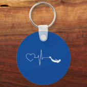 Zwemende hartslag sleutelhanger (Voorkant)