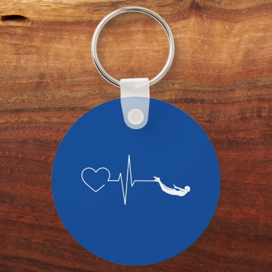 Zwemende hartslag sleutelhanger (Voorkant)