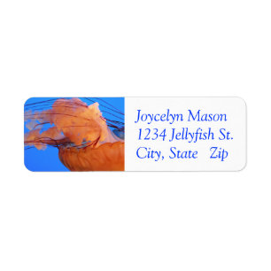 Zwemende Jellyfish Return Address Labels