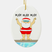 Zwemende keramische siervormgeving in Keepomwille Keramisch Ornament (Achterkant)