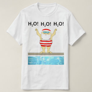 Zwemende Kerst Zwemmer T-shirt