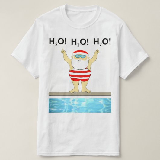 Zwemende Kerst Zwemmer T-shirt (Design voorkant)