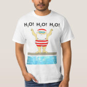 Zwemende Kerst Zwemmer T-shirt (Voorkant)