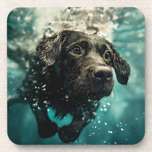 Zwemende Labrador Puppy Onderwater Ontwerp Bier Onderzetter