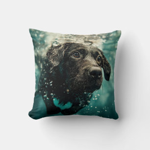 Zwemende Labrador Puppy Onderwater Ontwerp Kussen