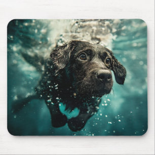 Zwemende Labrador Puppy Onderwater Ontwerp Muismat
