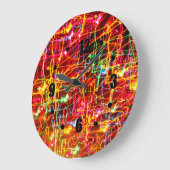 Zwemende neonlampen met gloeiende wandklokken (Hoek)