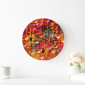 Zwemende neonlampen met gloeiende wandklokken (Huis)