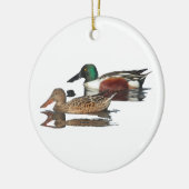 Zwemende noordelijke schokdempers keramisch ornament (Links)