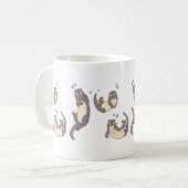 Zwemende Otter Keramische Mok (Voorkant links)
