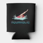 Zwemende Pet Goggles Swim Love Funny Swimmer Girl Blikjeskoeler (Voorkant)