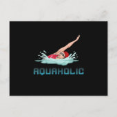 Zwemende Pet Goggles Swim Love Funny Swimmer Girl Briefkaart (Voorkant)