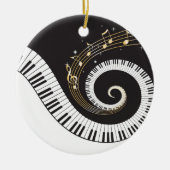 Zwemende Piano Keys Keramisch Ornament (Voorkant)