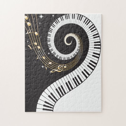 Zwemende Piano Keys Legpuzzel (Verticaal)