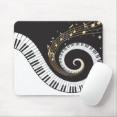 Zwemende Piano Keys Muismat (Met muis)