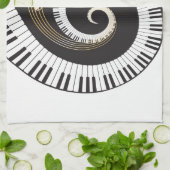 Zwemende Piano Keys Theedoek (Gevouwen)