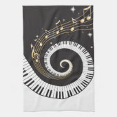 Zwemende Piano Keys Theedoek (Verticaal)