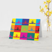 Zwemende Pop Kaart (Gele Bloem)