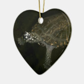 Zwemende Schildpad Keramisch Ornament (Links)