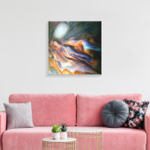 Zwemende wolken Jupiter Noordelijke temperatuurgor Canvas Afdruk (Insitu (Woonkamer))