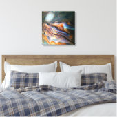 Zwemende wolken Jupiter Noordelijke temperatuurgor Canvas Afdruk (Insitu (Slaapkamer))
