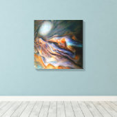 Zwemende wolken Jupiter Noordelijke temperatuurgor Canvas Afdruk (Insitu (Houten vloer))