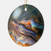 Zwemende wolken Jupiter Noordelijke temperatuurgor Keramisch Ornament (Links)
