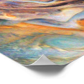 Zwemende wolken Jupiter Noordelijke temperatuurgor Poster (Hoek)
