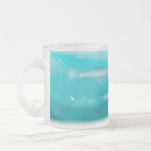 Zwemende Zalm Matglas Koffiemok
