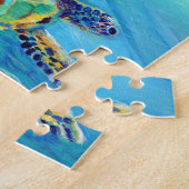 Zwemende Zeeen schildpadden in de oceaanpuzzels Legpuzzel (Zijkant)