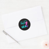 Zwemende Zeemeermin Duikt  Ronde Sticker (Envelop)