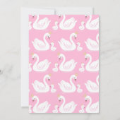 Zwemennen klinken 1e verjaardag roze meisjes kaart (Achterkant)