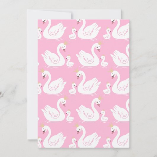 Zwemennen klinken 1e verjaardag roze meisjes kaart (Achterkant)