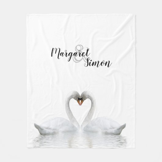 Zwemens liefdesnamen bruiloft fleece deken (Voorkant)