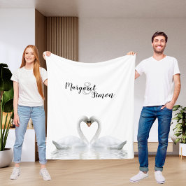 Zwemens liefdesnamen bruiloft fleece deken