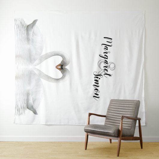 Zwemens liefdesnamen bruiloft wandkleed (In Situ (horizontaal))