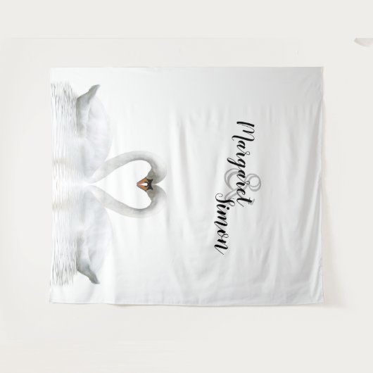 Zwemens liefdesnamen bruiloft wandkleed (Voorkant (horizontaal))