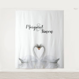 Zwemens liefdesnamen bruiloft wandkleed