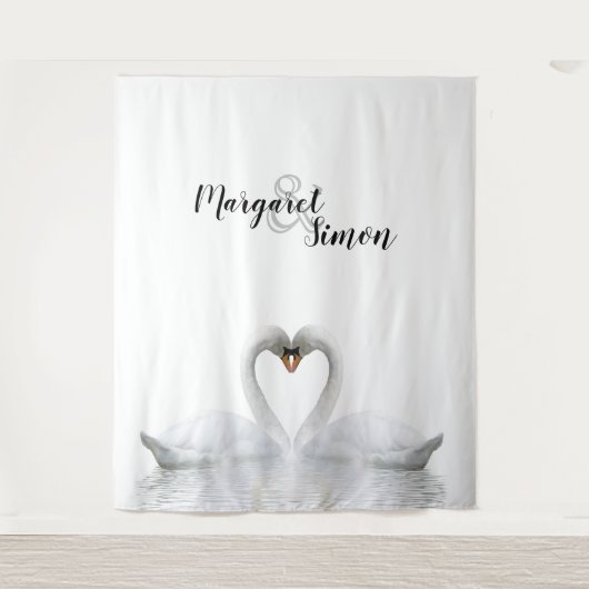 Zwemens liefdesnamen bruiloft wandkleed (Voorkant)