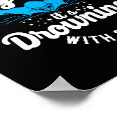 Zwemer Het is geen vliegende vlinder zwemmen Poster (Hoek)